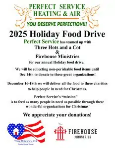 2025 Holiday food drive flyer