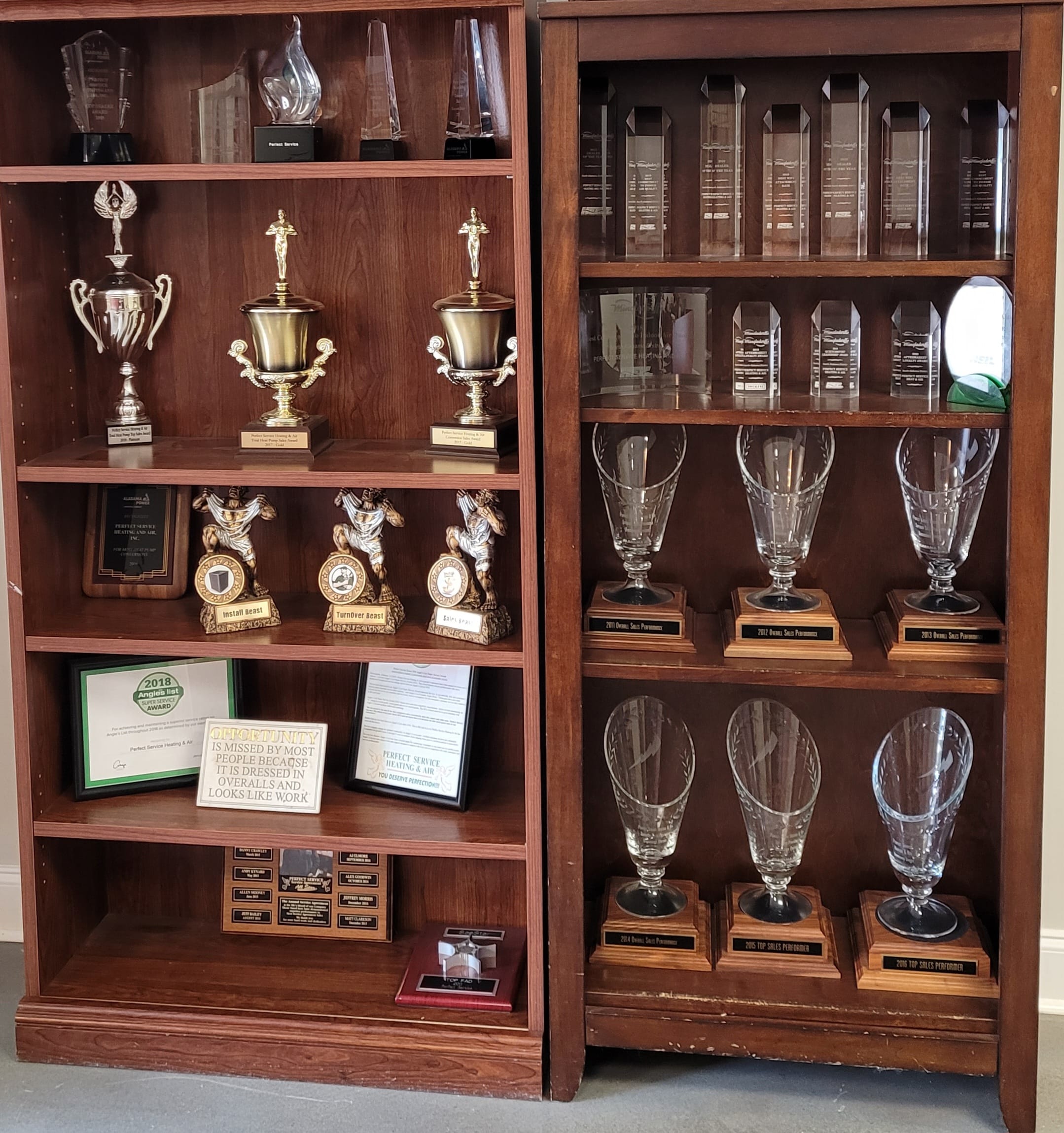 angies super service trophies awards