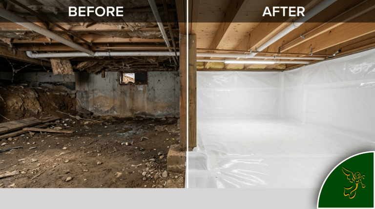 crawlspace before and after
