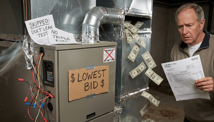 lowest bid hvac cost