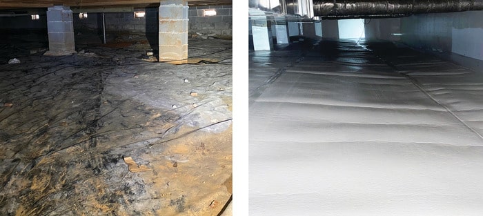 Mock Up 2 1 crawl space encapsulation birmingham basement