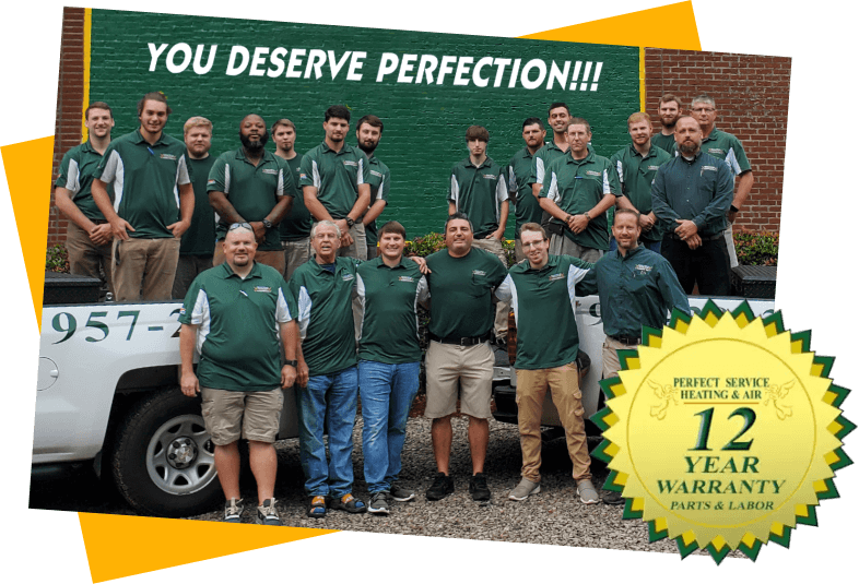 perfect service group photo with warrenty badge