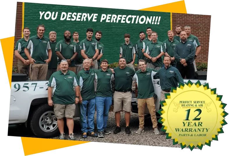 perfect service group photo with warrenty badge