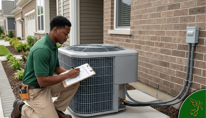 Perfect Service Tech Installing Ac Unit