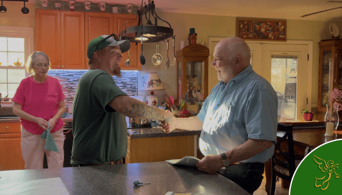 Perfect Service Tech With Customer