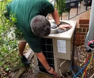 perfect service technician working on hvac unit 1 perfect service technician working on hvac unit 1
