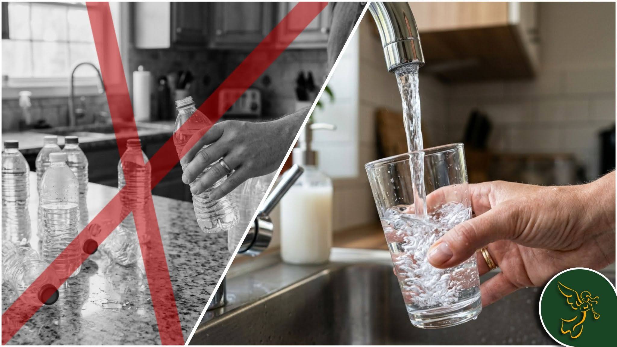 plastic water vs filtered water graphic